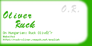 oliver ruck business card